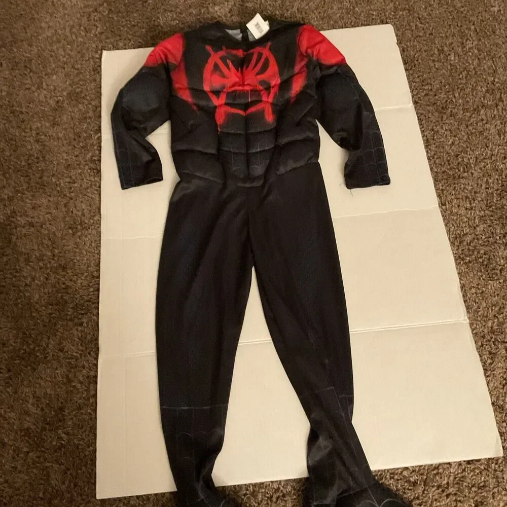 Miles Morales Spider Man Muscle Costume Hasbro Mask Marvel Across Spider Verse - Picture 1 of 11